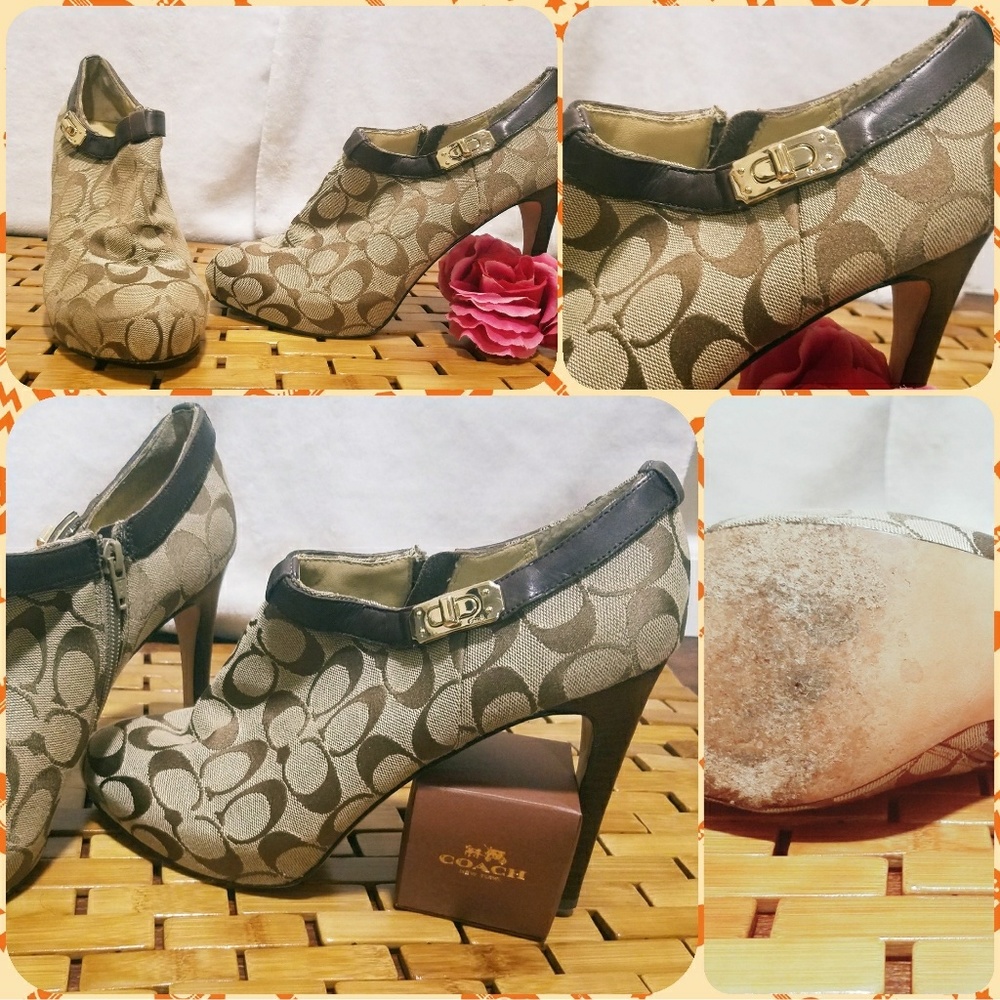 Coach bootie heels
